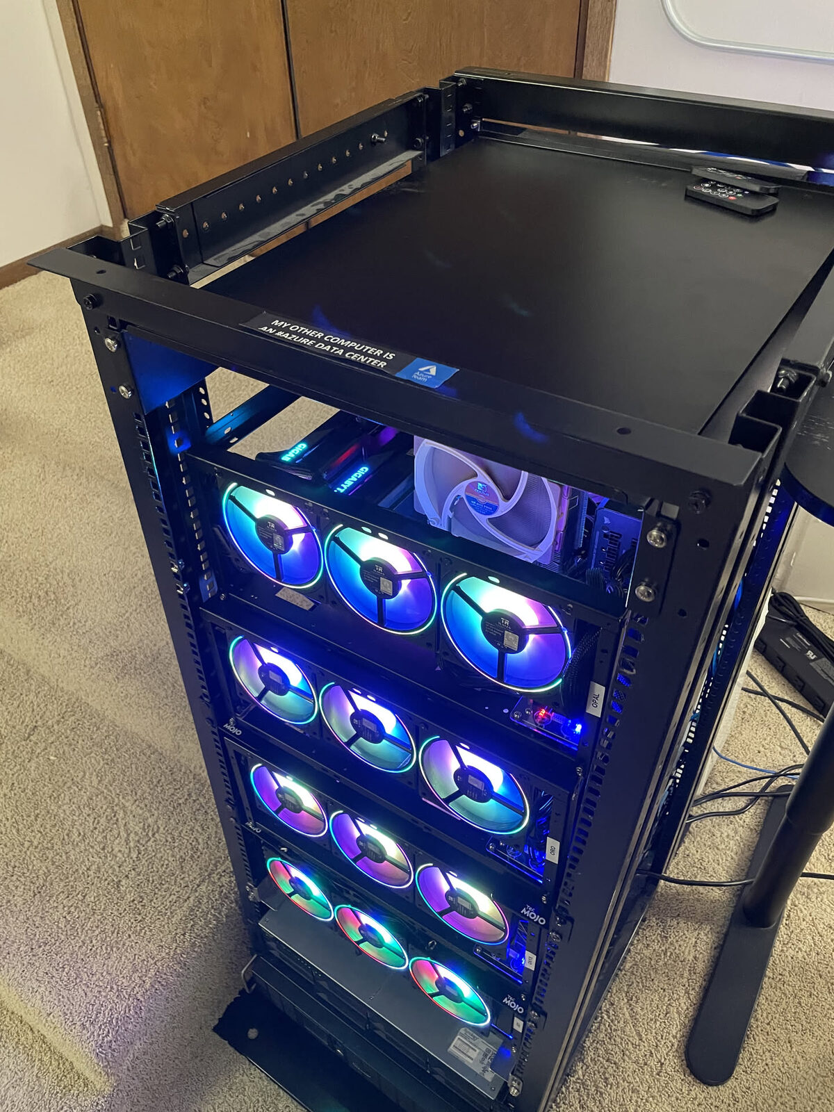 Cortex home-lab GPU rack used for Verdify local inference